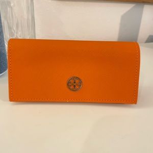 Tory Burch Orange Semi-Hard Eyeglasses & Sunglasses Case- Case Only